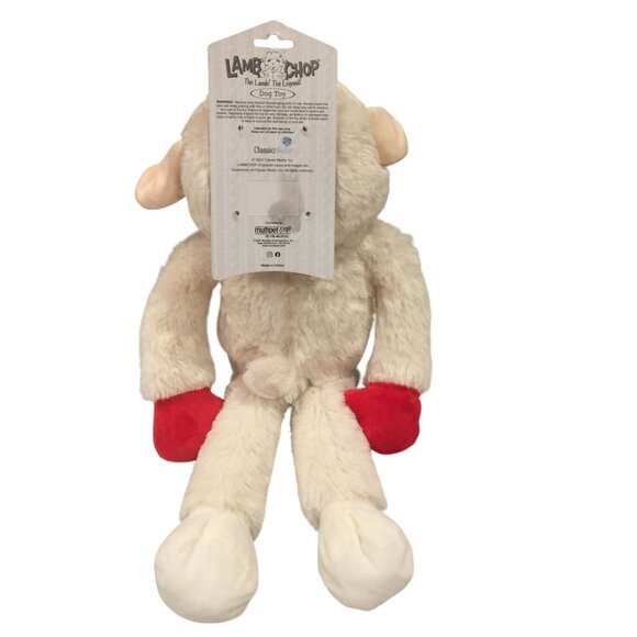 Lamb Chop Floppy 21" Plush Squeak Dog Toy - Picture 3 of 5